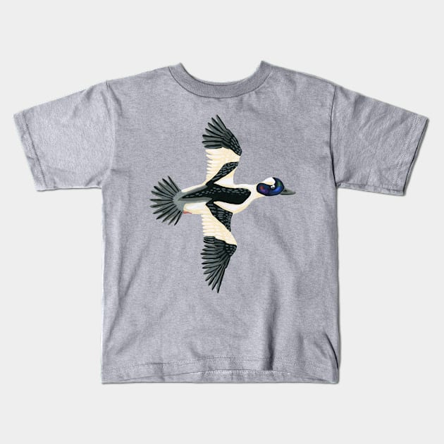 Bufflehead Duck Kids T-Shirt by paintedpansy